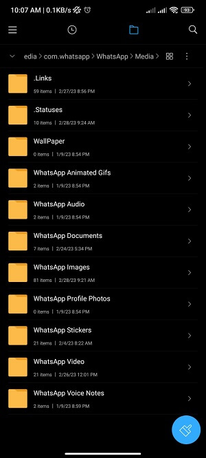 cara melihat foto wa yang sudah dihapus-pada folder penyimpanan gambar whatsapp menggunakan file manager