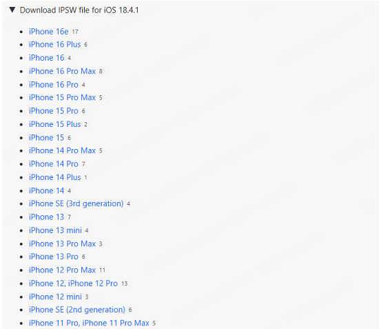 download ipsw file via website profile beta