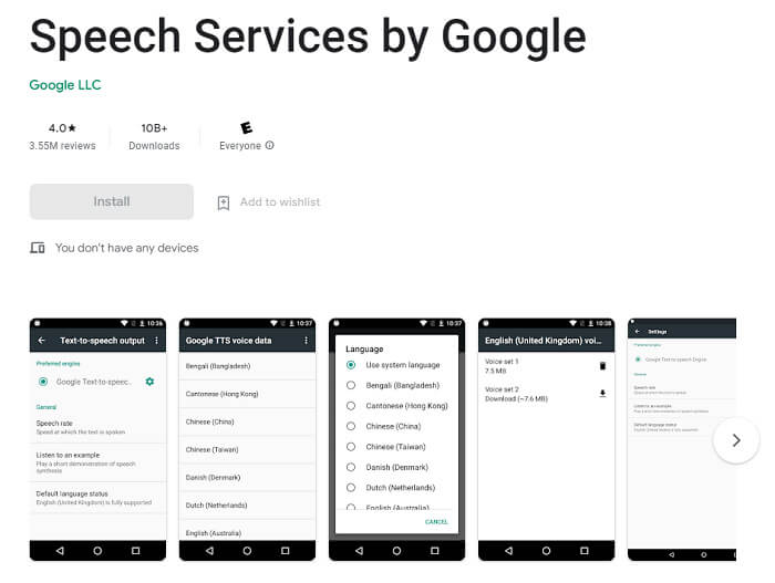 Google Text-to-Speech Gratis