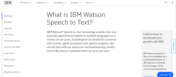 IBM Watson Speech to Text