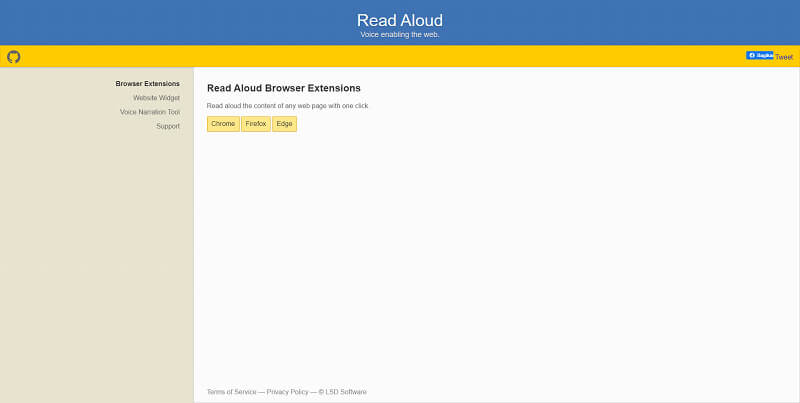 ReadAloud interface