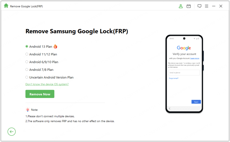 Mulai menghapus google frp