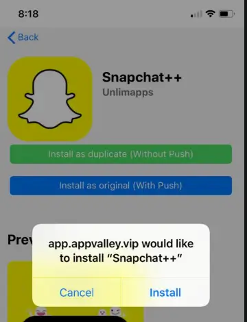 íoslódáil Snapchat++ IPA