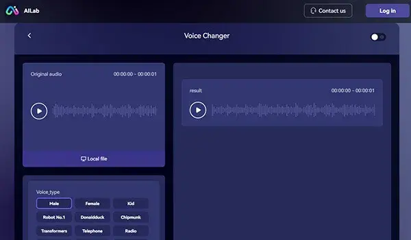 mediaio voice changer comhéadan