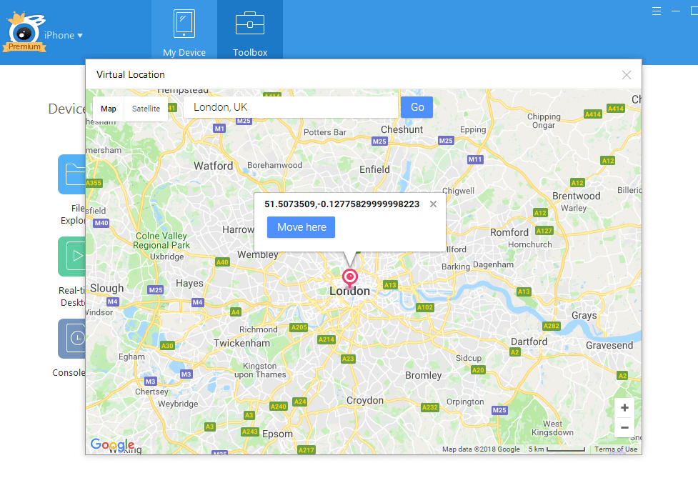 change location
