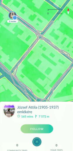 לעקוב אחר מסלולים בפוקימון גו