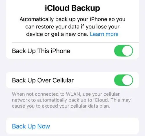 השתמש בגיבוי iCloud של האייפון עכשיו