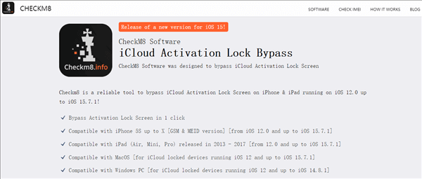 שירות פתיחת הנעילה של iCloud של checkm8 להורדה בחינם