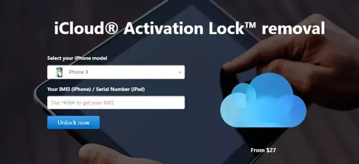 הסרת iCloud® Activation Lock™ 