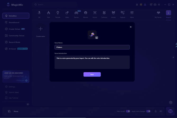 magicmic vtubers import