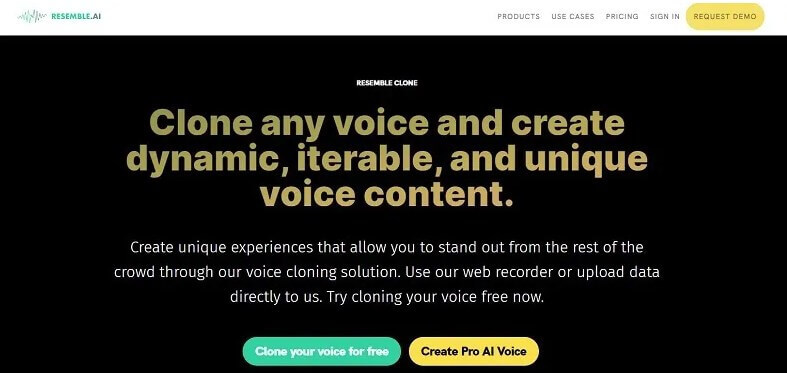 resemble ai voice clone