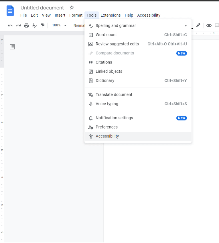 tap on tool accessibility