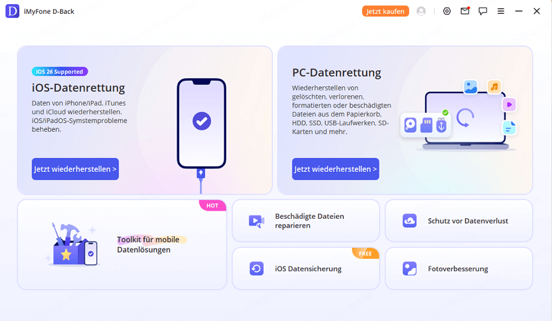 iMyFone D-Back installieren