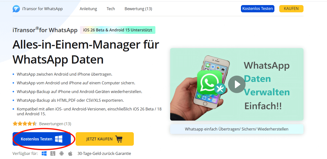 iMyTrans auf PC installieren