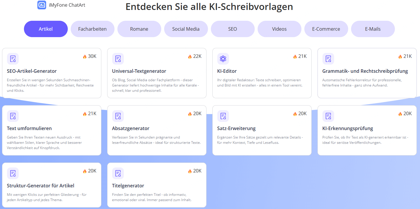 ChatArt AI Text Generator kostenlos ohne Anmeldung online