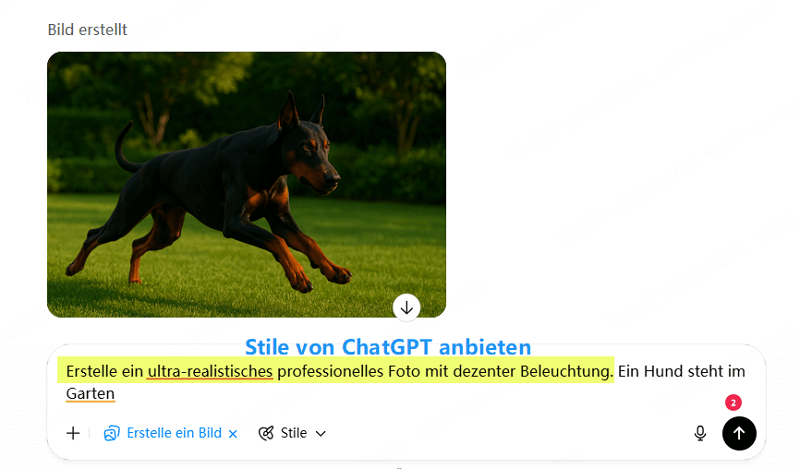 Prompt in ChatGPT eingeben