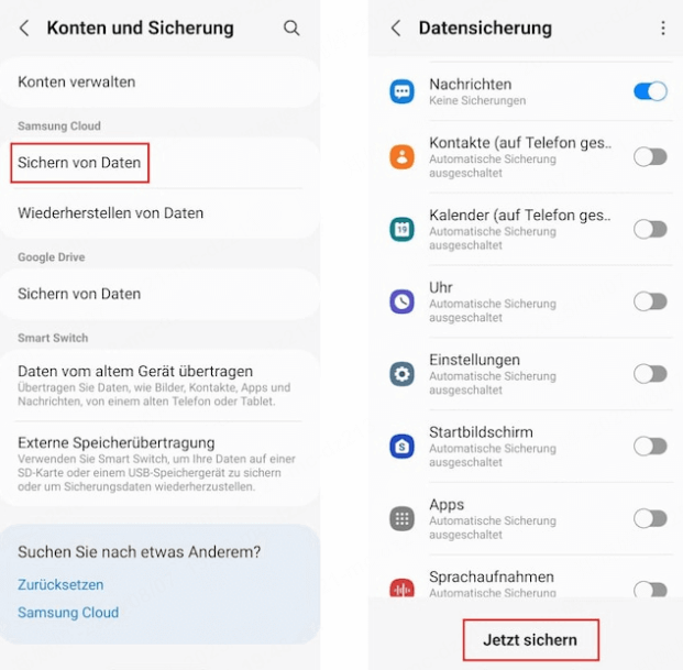 Gehen Sie in die Einstellungen Ihres Android-Smartphones