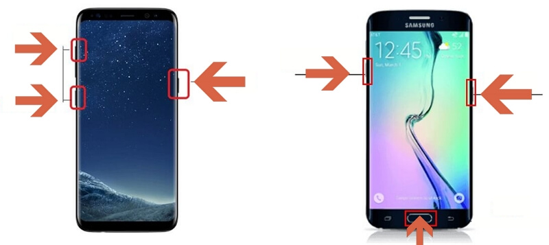 Samsung wechselt in den Wiederherstellungsmodus