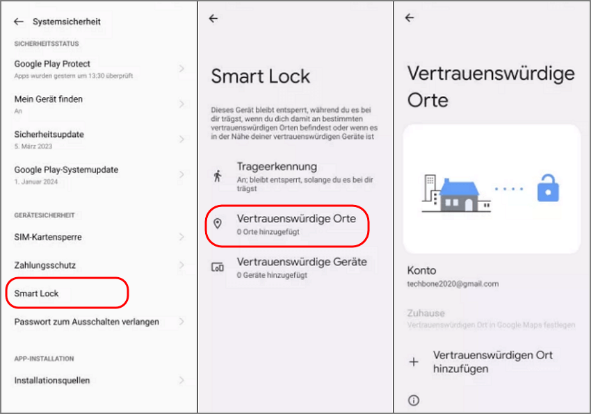 Samsung Smartphone Entsperrmuster vergessen