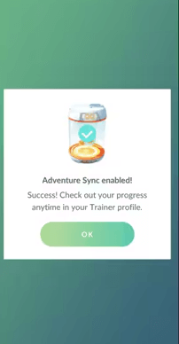 Pokémon Go-Abenteuer-Sync ist  geöffnet