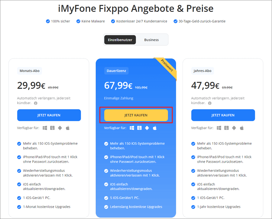 Fixppo-Abonnementplan kaufen