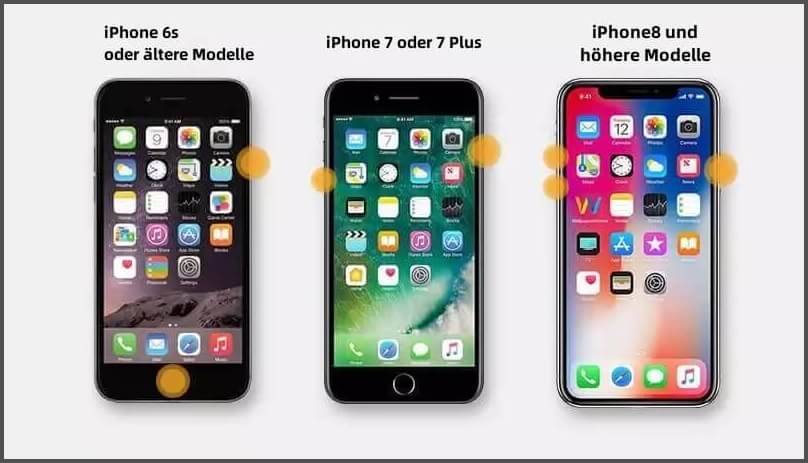 Apple zeichen kommt und geht Neustart des iPhone