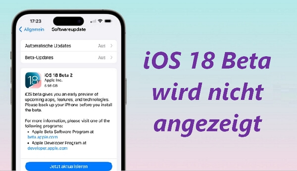 iOS 18 Beta wird nicht angezeigt? 7 Lösungen