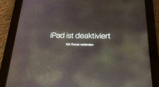 iPad ist deaktiviert mit iTunes verbinden