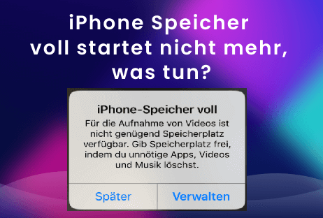 iPhone Speicher voll startet nicht mehr, was tun?(iOS 17/16)