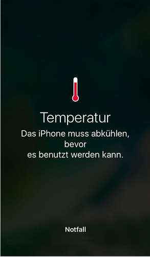 Display schwarz iPhone vermeiden - Halten Sie Ihr iPhone bei normalen Temperaturen