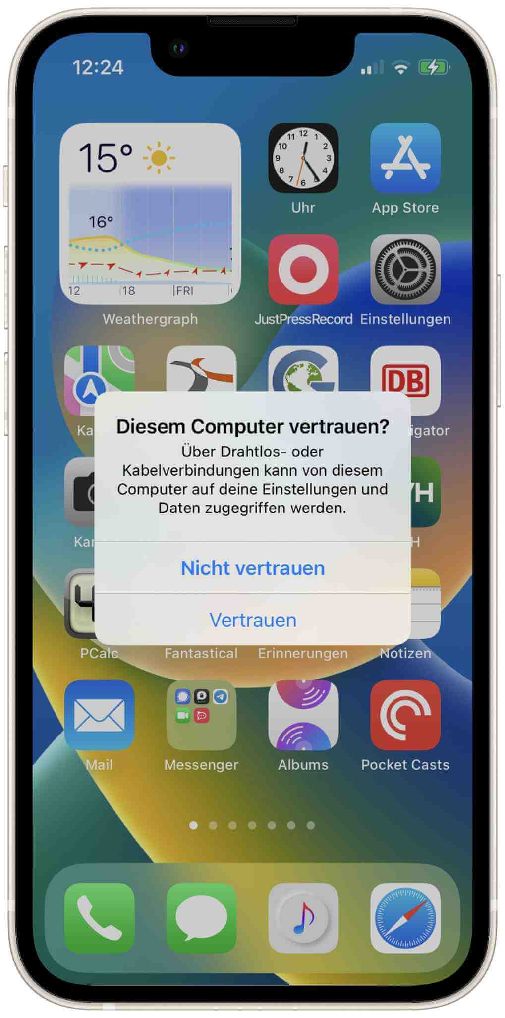 iPhone-Diesem Computer vertrauen