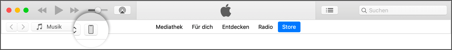 Display Streifen iPhone reparieren - Klicken Sie in iTunes auf iPhone-Symbol