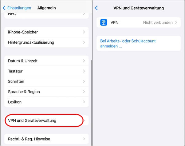 VPN deaktivieren wenn Zahlung nicht abgeschlossen App Store