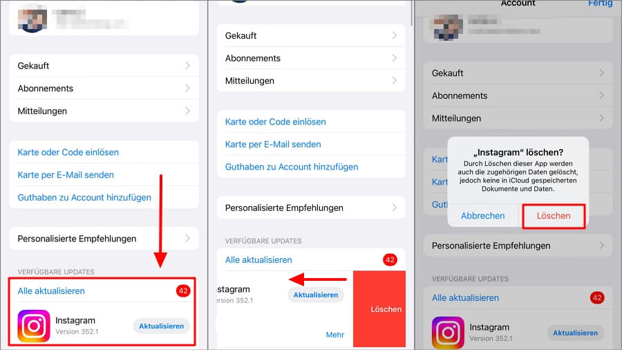 Cloud App vom iPhone löschen 