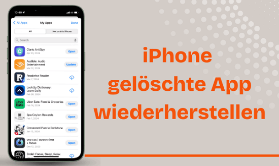 [4 Methoden] iPhone gelöschte App wiederherstellen