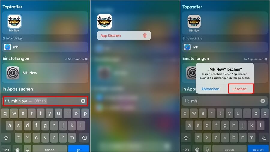 Mit der Spotlight-Funktion Apps vom iPhone löschen