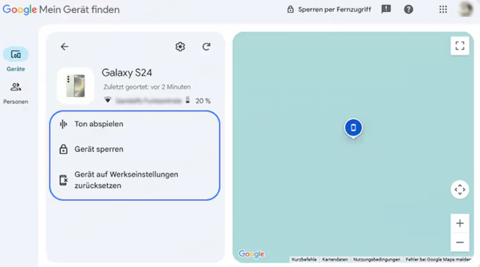 verwenden Sie die Funktion „Gerät sperren“