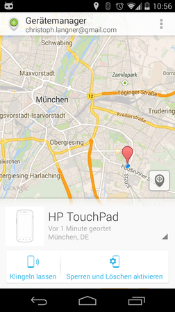 Rufen Sie den Android-Geräte-Manager auf einem anderen Gerät auf