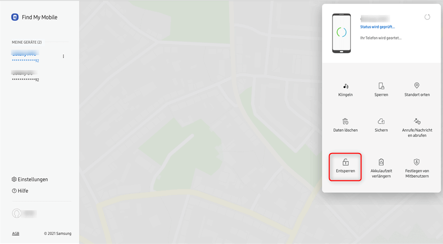 Klicken Sie dann auf die Option „Bildschirm entsperren“