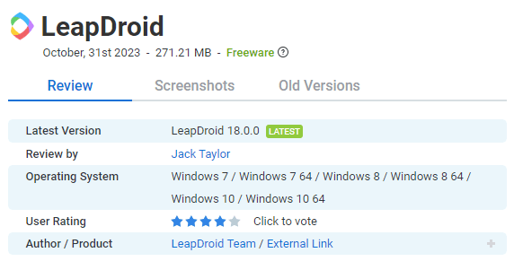 leapdroid-Android Emulator