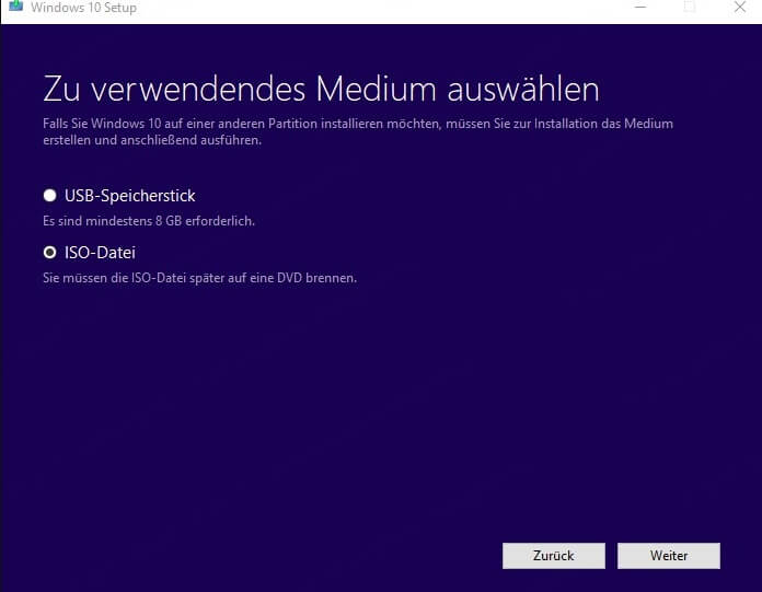 Windows Installationsmedium erstellen