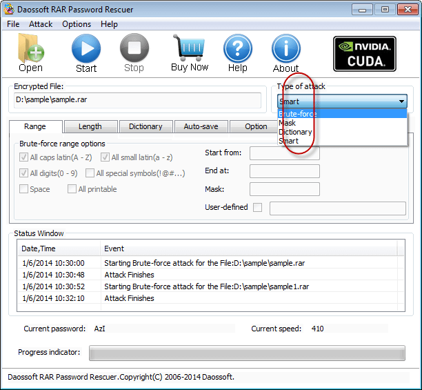 Daossoft RAR Password Rescue