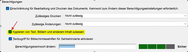 pdf datei kopierschutz aufheben in acrobat pro