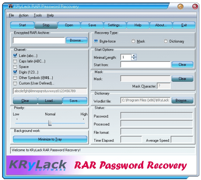 KRyLack RAR Password Recovery