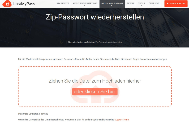 Online ZIP-Password-Recovery