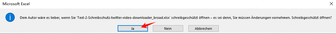 Excel als Schreibschutz öffnen