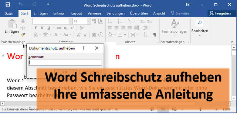 word schreibschutz aufheben