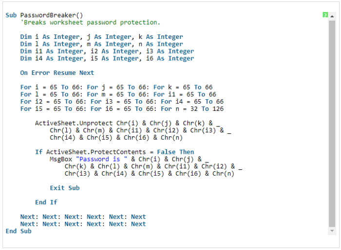 Excel VBA-Code eingeben