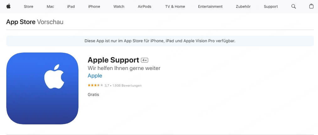 Apple Support-App herunterladen