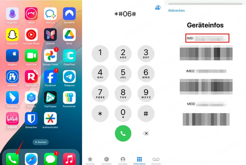 imei nummer herausfinden iphone